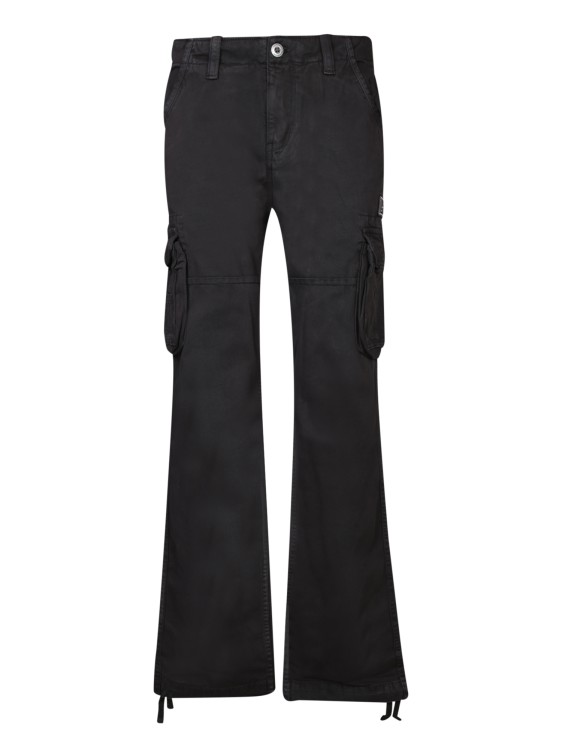 Shop Alpha Industries Cotton Cargo Trousers In Black