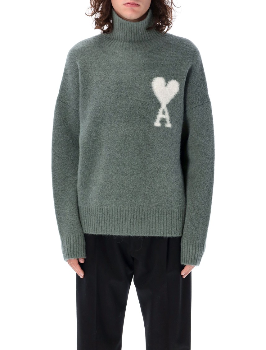 Shop Ami Alexandre Mattiussi Ami Adc Oversized Fit Sweater In Grey