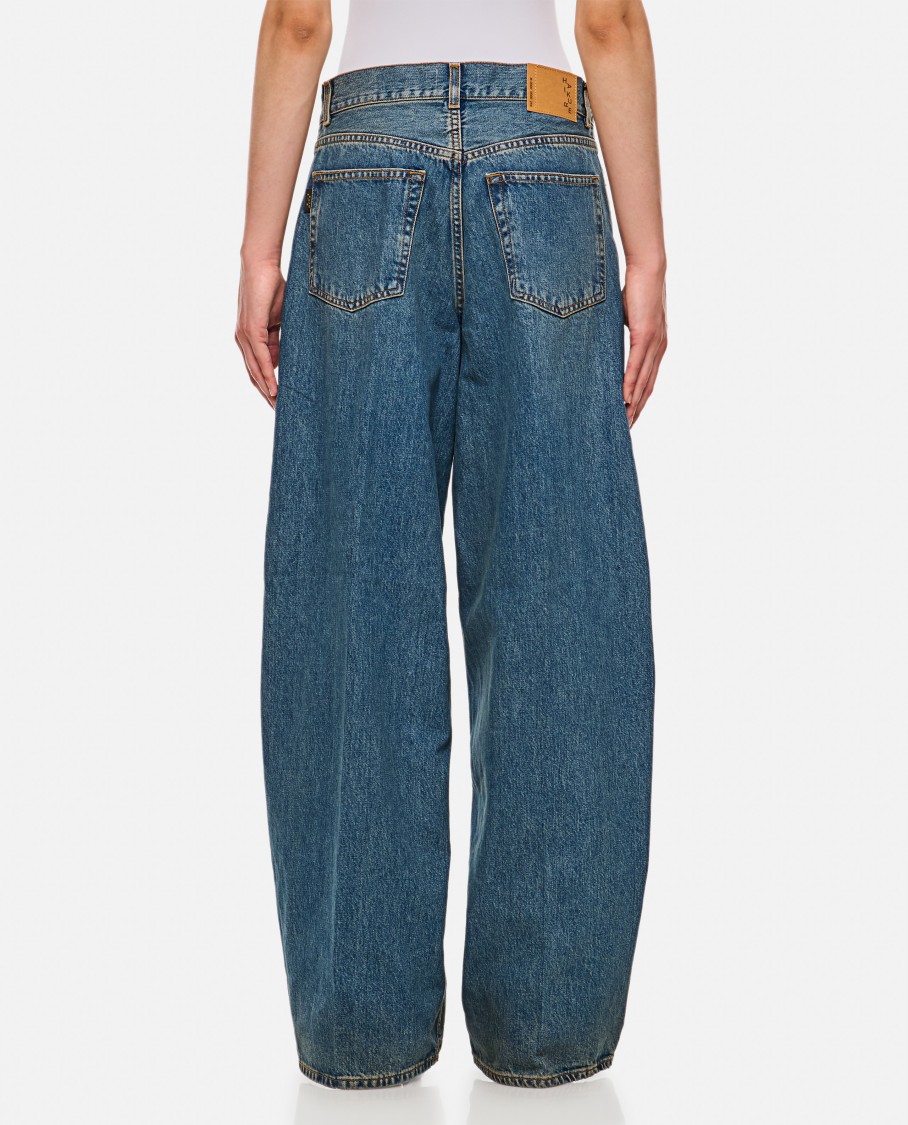 Haikure Bethany Oil Blue Denim Pants In Green