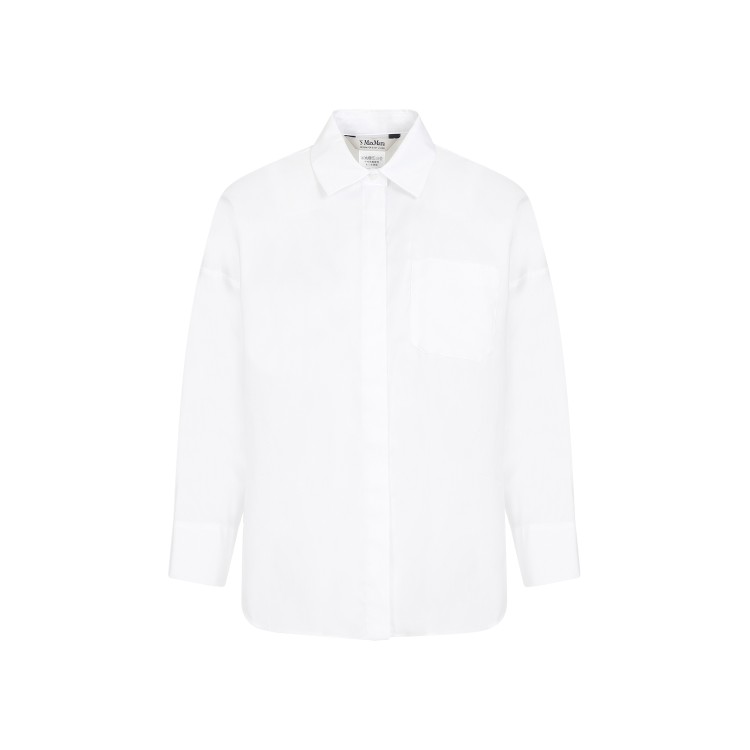 Shop Max Mara Lodola White Cotton Shirt