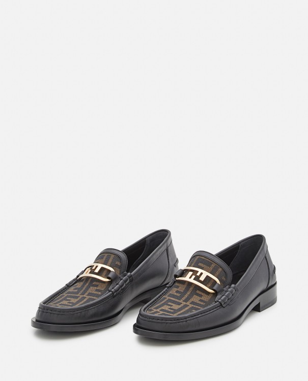 Shop Fendi Olock Loafers In Black