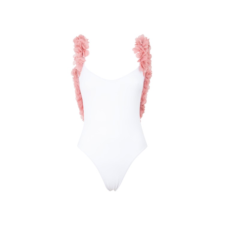 La Reveche White Amira One-piece Swimwear