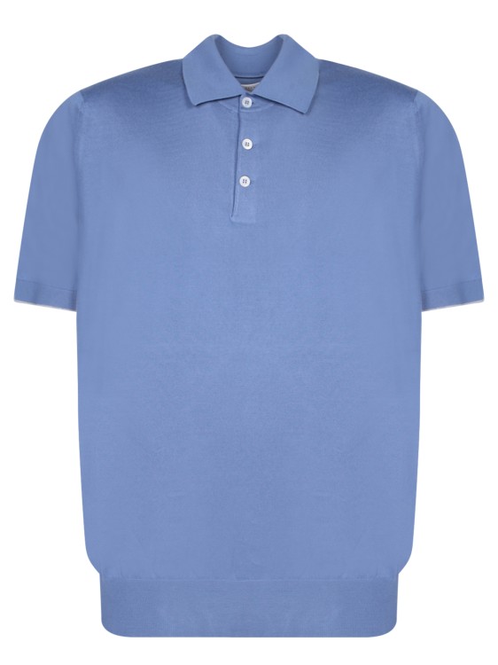 Brunello Cucinelli Cotton Polo Shirt In Blue