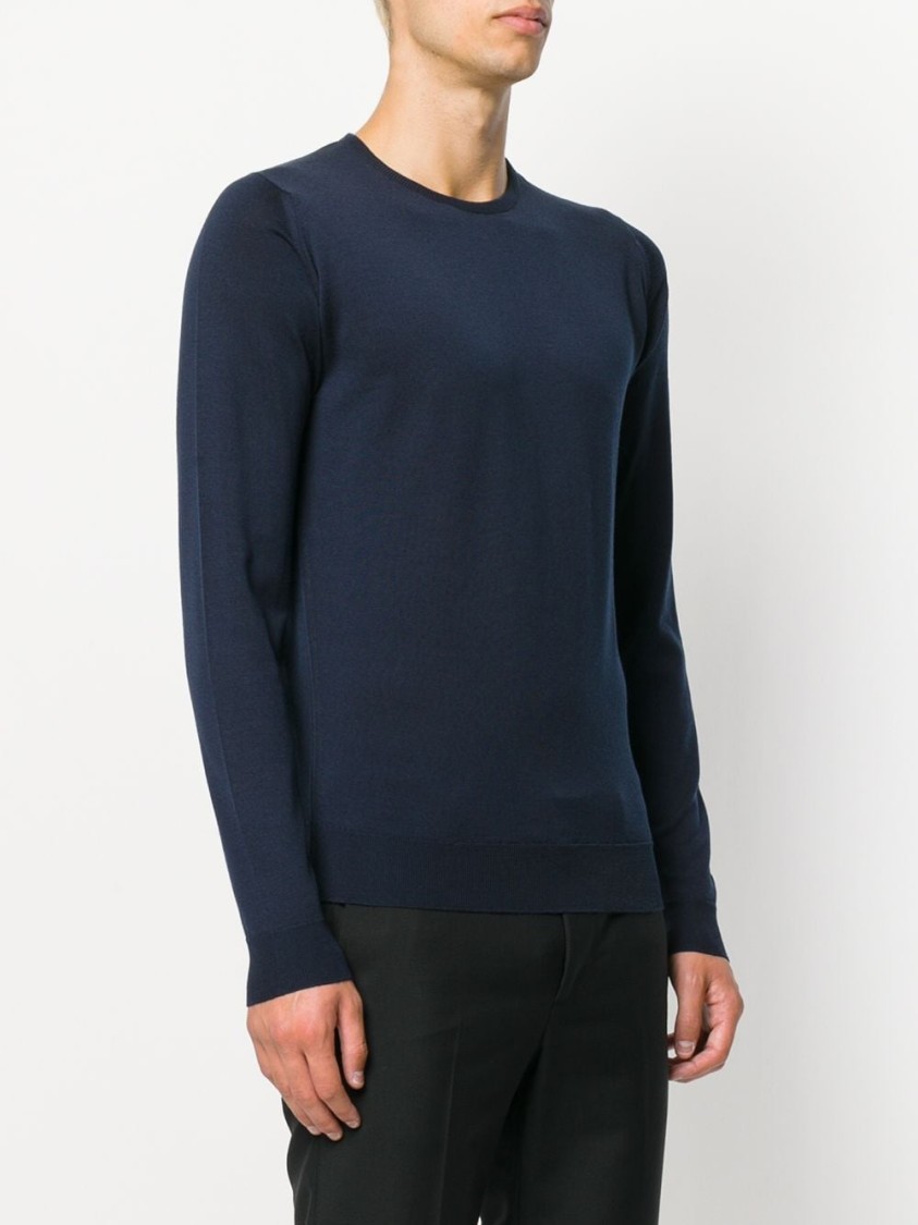 John Smedley Blue Merino Jumper In Black