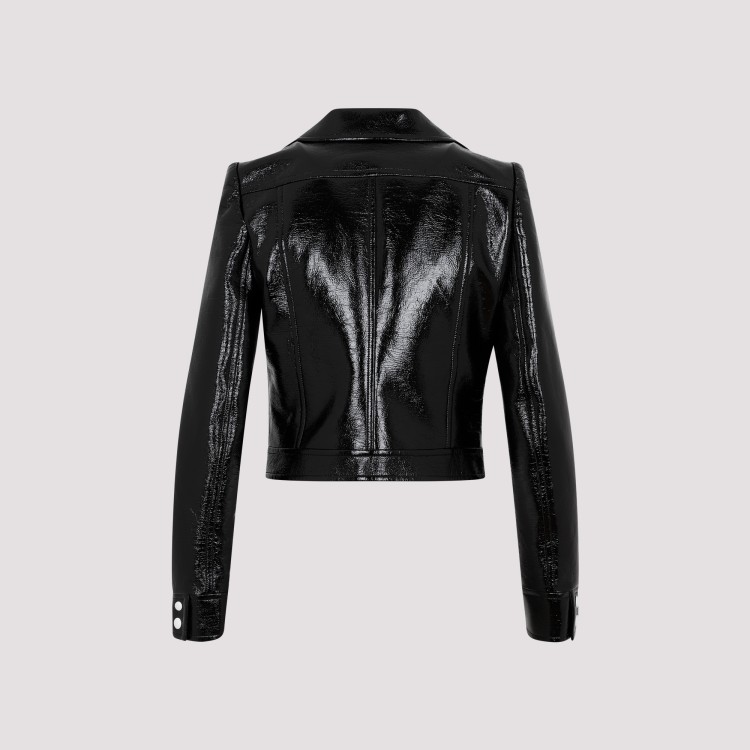 Courrèges Re-edition Vinyl Effect Jacket In Green
