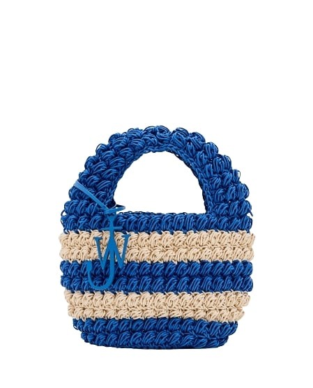 Jw Anderson J.w. Anderson Popcorn Basket Bag In Blue