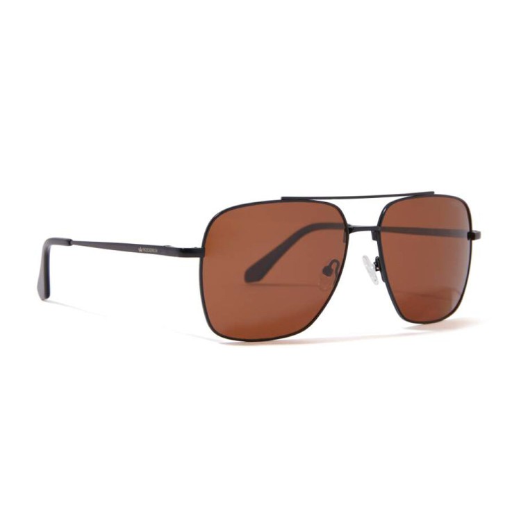 Shop Roderer Harry Aviator Polarized Sunglasses - Black Matt / Brown
