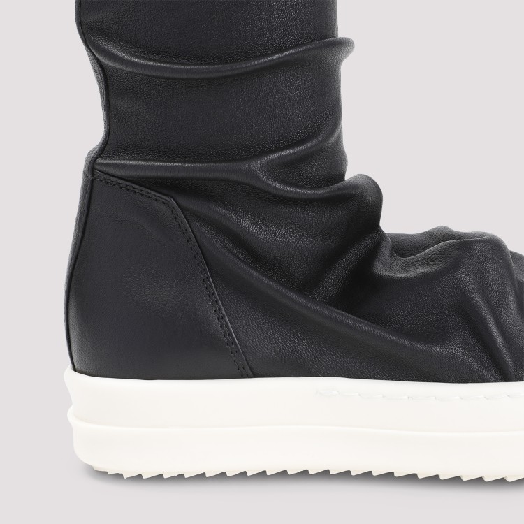 Shop Rick Owens Knee High Stocking Sneakers In Black