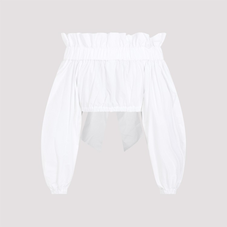 Shop Patou Bustier White Cotton Top