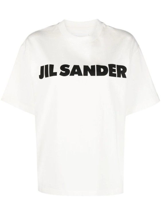 Shop Jil Sander T-shirt Logo Print S/s W White
