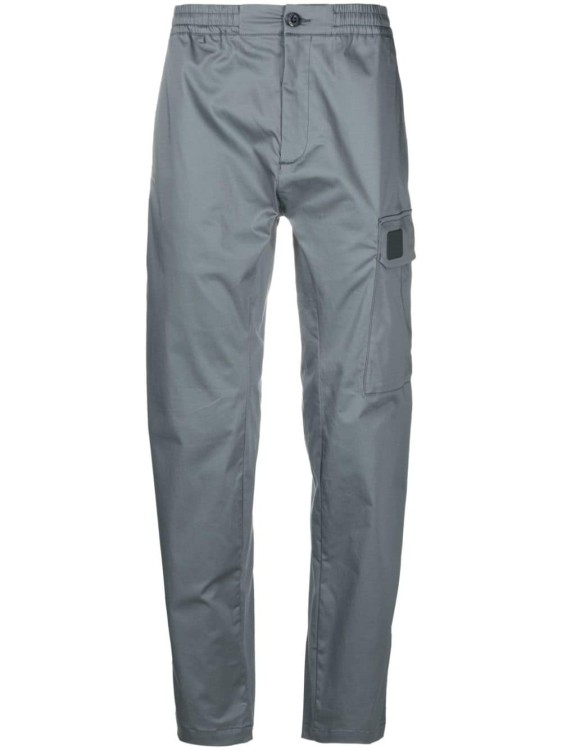 C.p. Company Drawstring-waist Satin Cargo Trousers In Grey