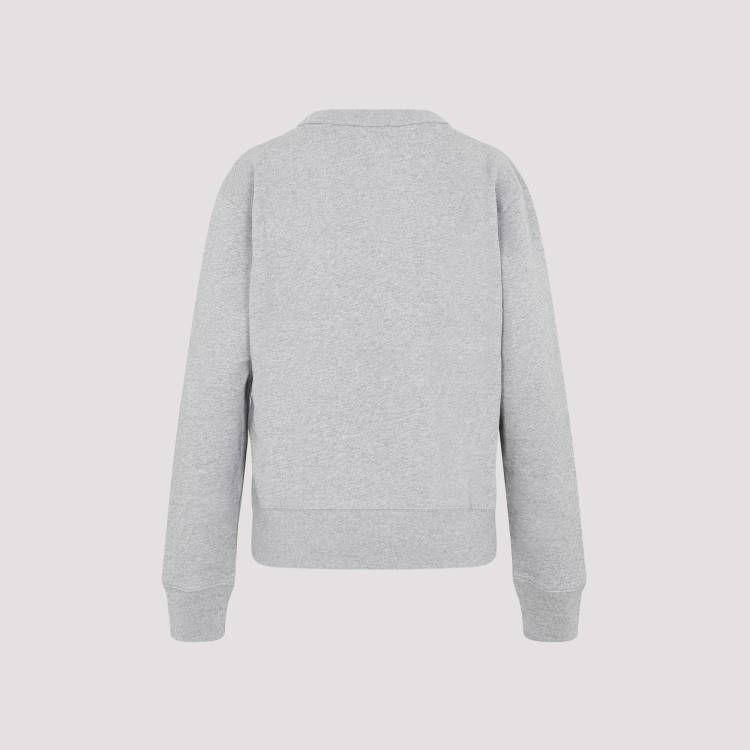Shop Acne Studios Gray Melange Cotton Sweatshirt In Grey