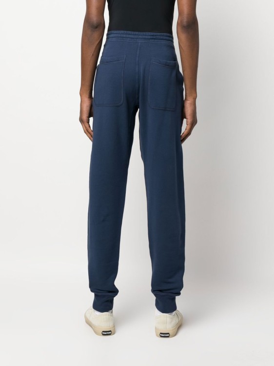Shop Tom Ford Knit Track Pants In Blue