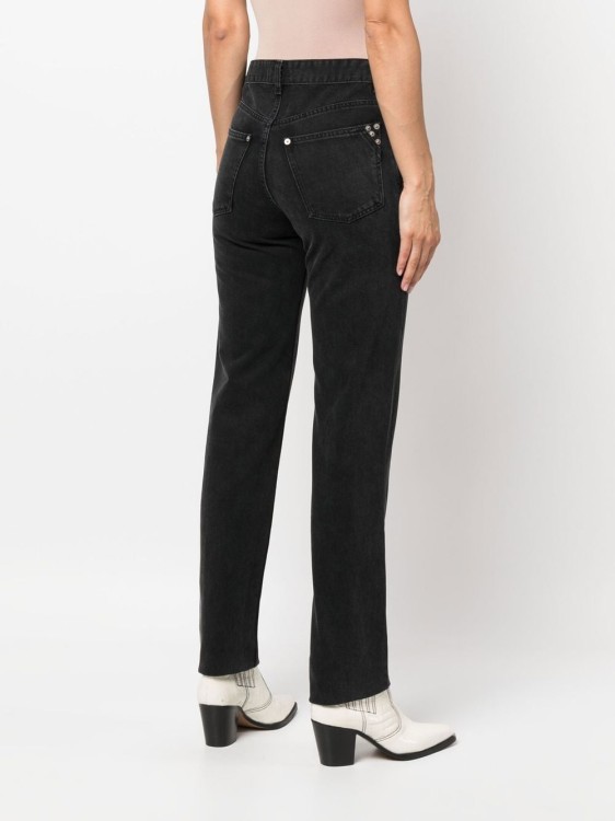 Shop Isabel Marant Étoile Varda Straight-leg Denim Jeans In Black