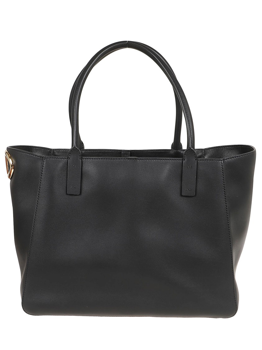 Valentino Small Tote Vlogo Side In Black