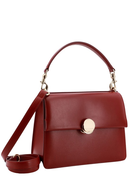 Shop Chloé Leather Handbag With Metald Details In Red