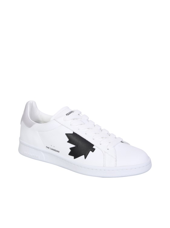 Shop Dsquared2 White And Grey Boxer Sneakers