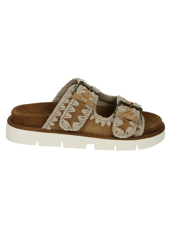 Mou New Bio Slipper-mule In Leather Color Suede In Brown