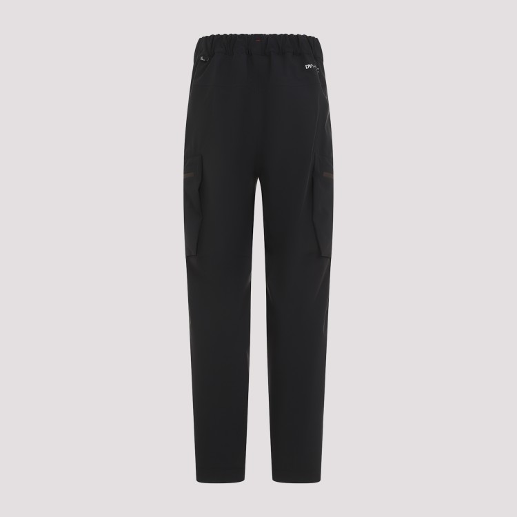 Moncler Grenoble Black Cargo Pants With Adjustable Waist In Stretch Fabric Woman In Black