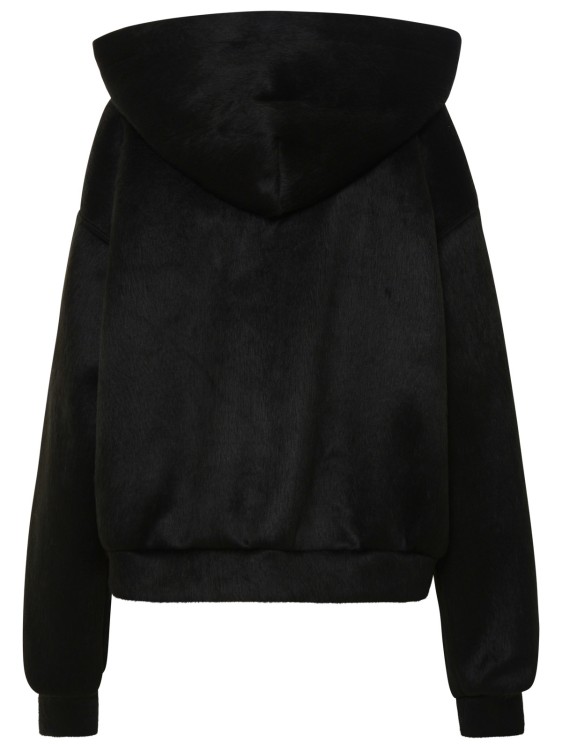 Shop Msgm Sweatshirt In Black Acrylic Fiber Blend