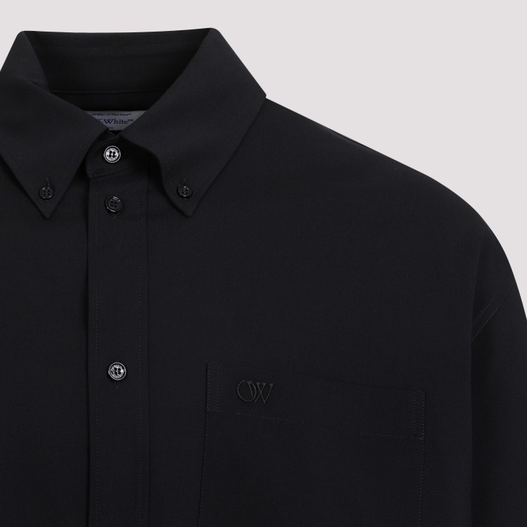 Shop Off-white Emb Black Cotton Shirt