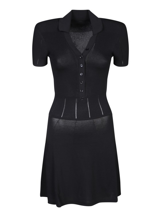 Jacquemus Black Viscose Mini Dress