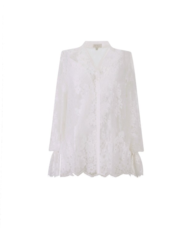 Gemy Maalouf Fully Lace Shirt - Tops In White