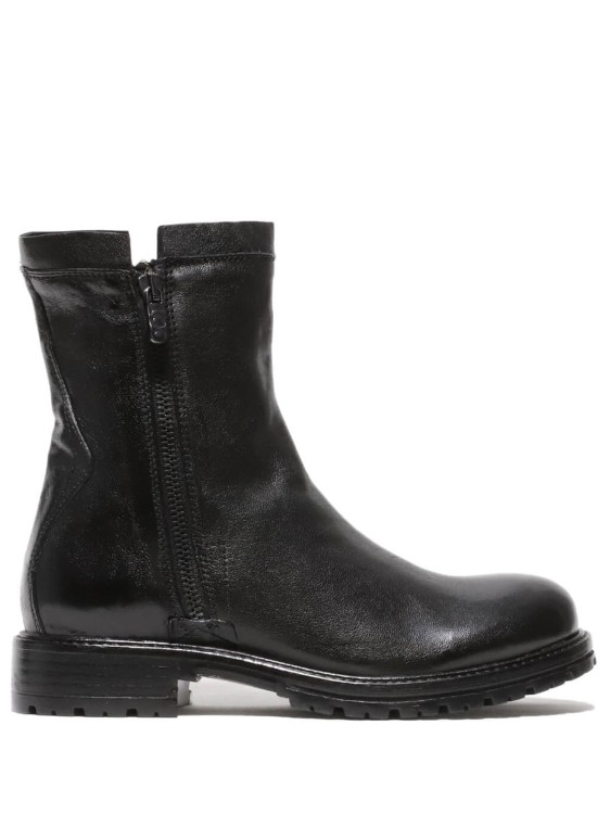 Hundred 100 Black Leather Ankle Boots