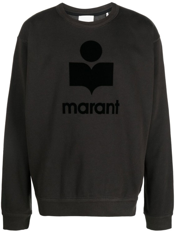 Shop Isabel Marant Black Logo-print Sweatshirt