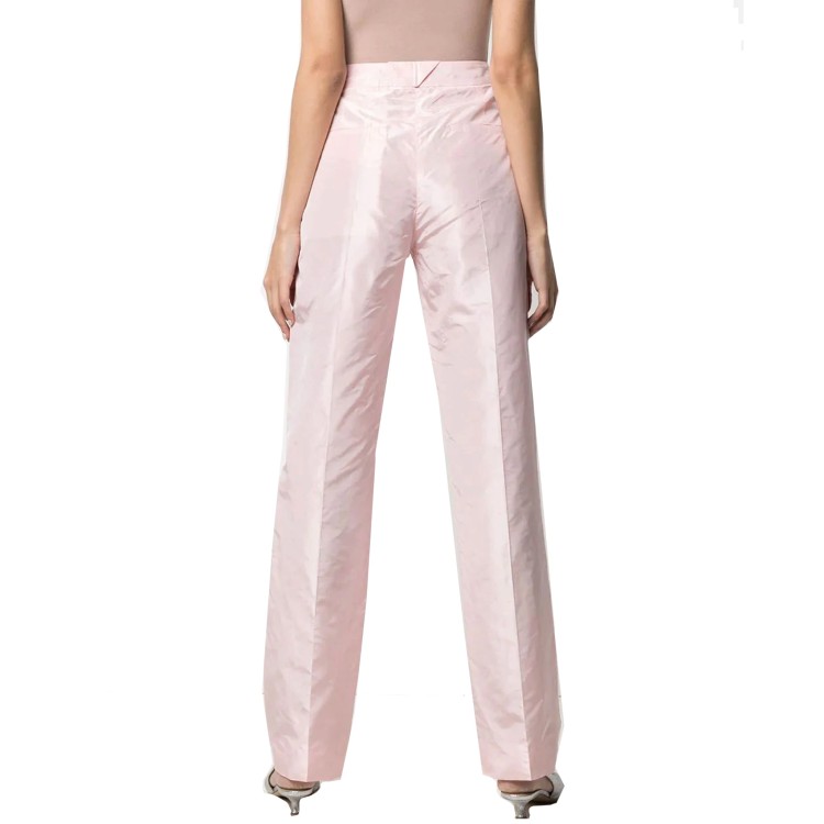 Shop Prada Silk Pants In Pink