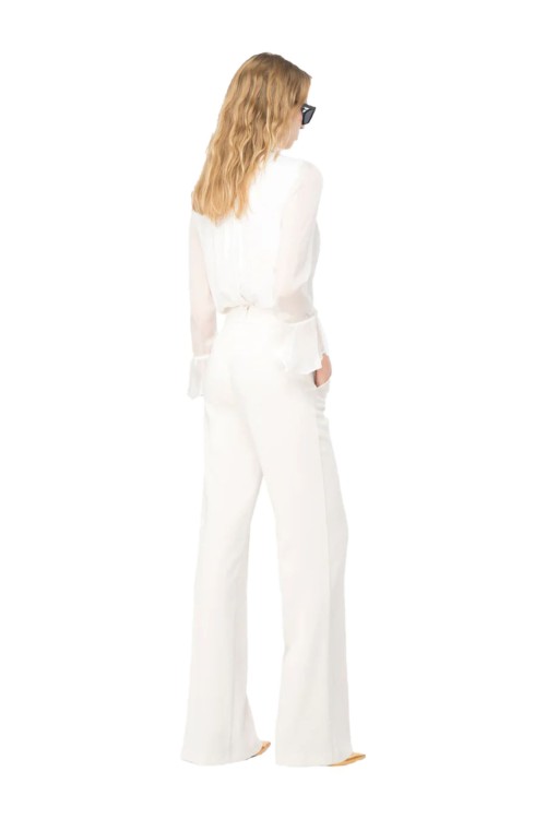 Shop Pinko White Long-sleeved Bodysuit