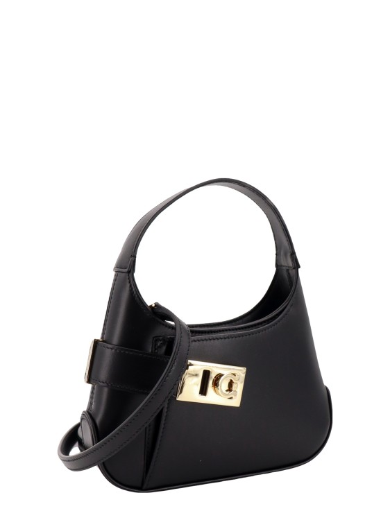Shop Ferragamo Leather Handbag With Iconic Detail In Grey