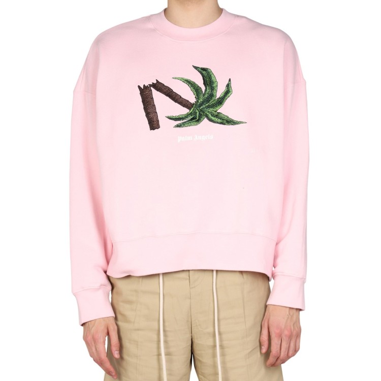 Shop Palm Angels Logo Sweatshirt In Neutrals