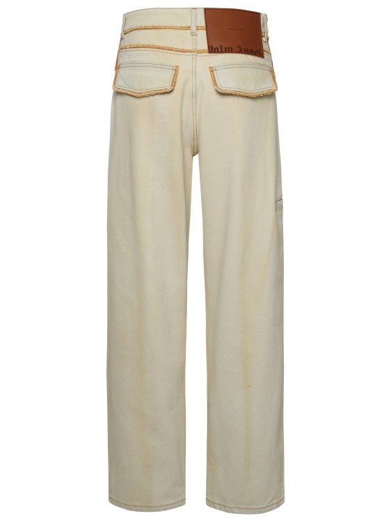 Shop Palm Angels Carrot Jeans In Neutrals