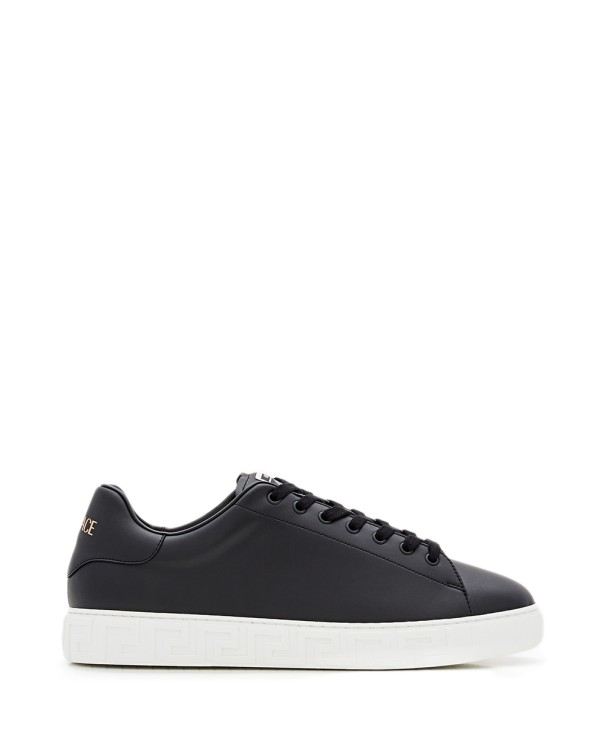 Versace Black Low Lace Up Sneakers