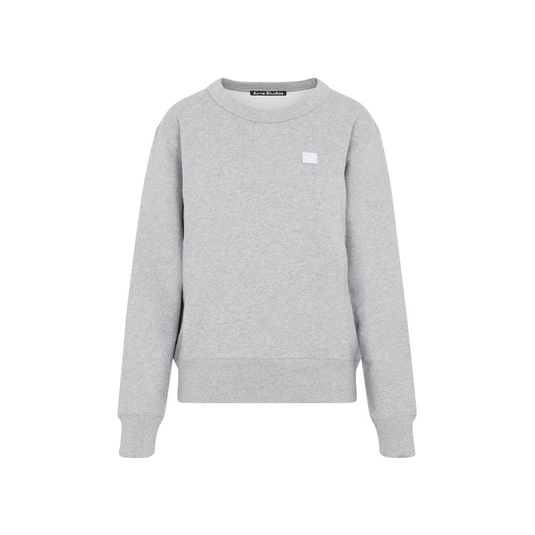 Acne Studios Gray Melange Cotton Sweatshirt In Grey