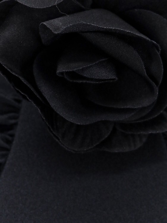 Shop Philosophy Di Lorenzo Serafini Stretch Jersey Dress With Frontal Drapery In Black