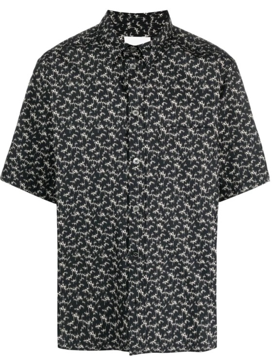 Shop Marant Labilio White/black Shirt In Grey