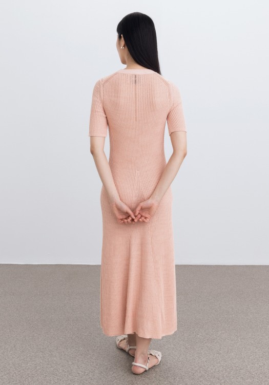 Shop Aeron Selkie - Knitted Dress In Pink