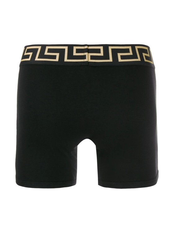 Shop Versace Greca Key Black Boxers