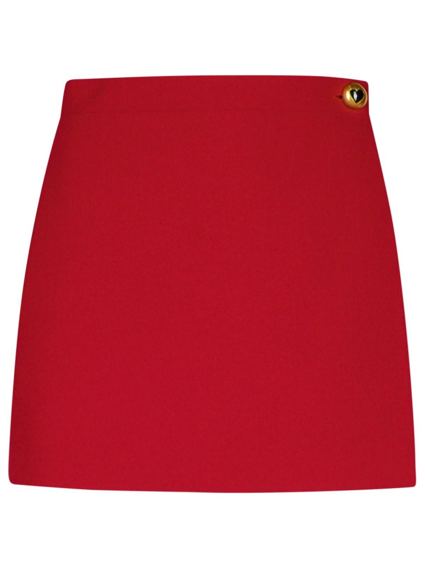 Moschino Tailored High-waisted Shorts Asymmetrical Front In Red