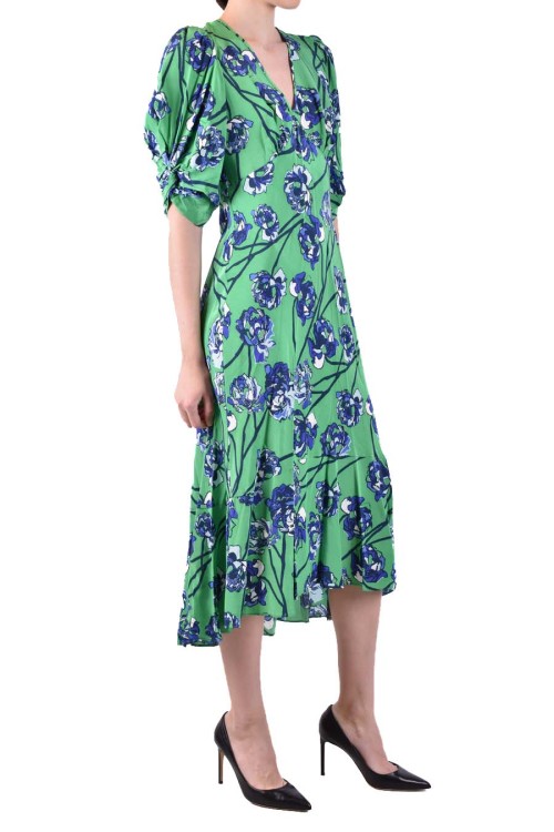 Diane Von Furstenberg Multicolor Viscose Dress In Green
