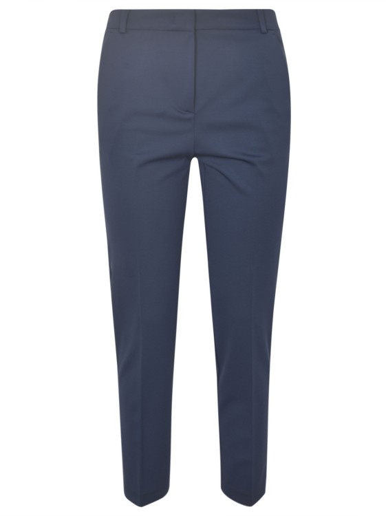 Shop Pinko Blue Cropped Trousers In Grey