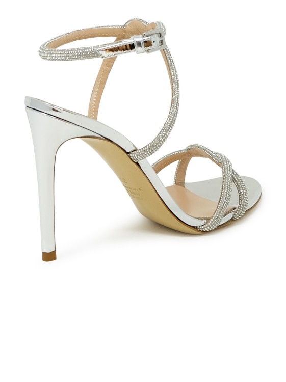 Ninalilou Leather Sandal In Silver