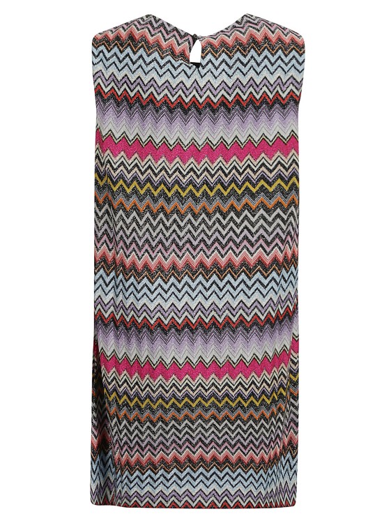 Shop Missoni Zigzag Dress In Multicolor
