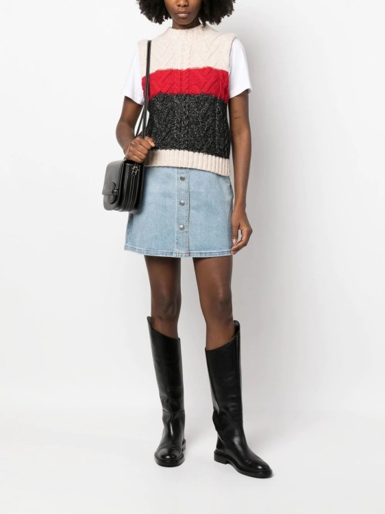 Apc Denim Miniskirt In Blue