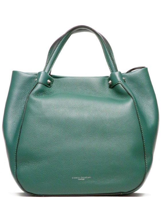 Gianni Chiarini Dark Green Hammered Leather Handbag