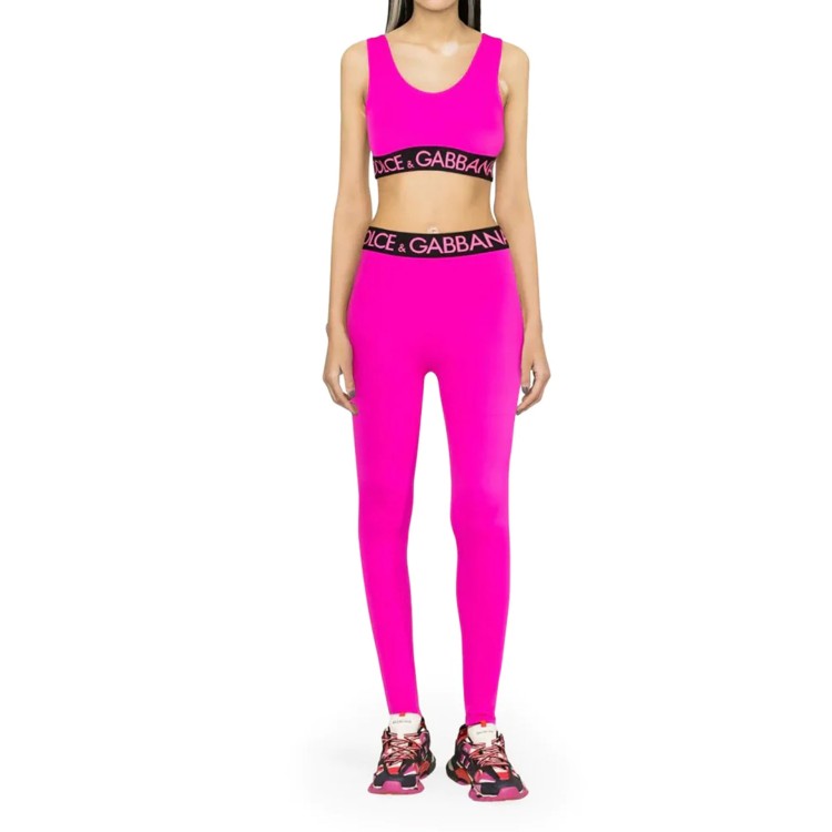 Shop Dolce & Gabbana Legging Pants In Pink