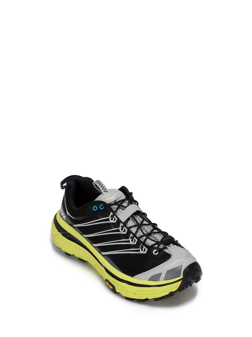 Shop Hoka Fabric Sneakers With Toggle Closure In Black