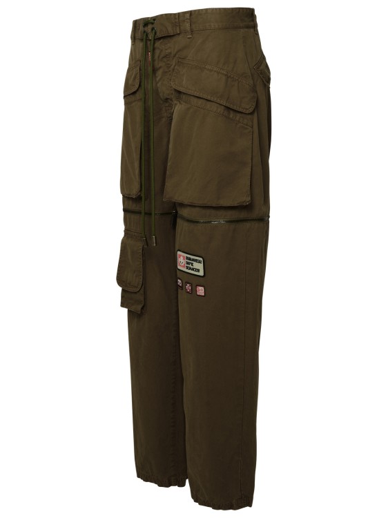 Shop Dsquared2 Cargo Patch Trousers In Green